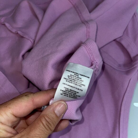 TLA Anthropologie Womens Tank Dress Size Medium Lavender Ribbed Cutout Waist - Picture 8 of 10